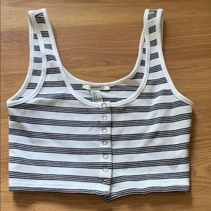 white/ black striped tank!